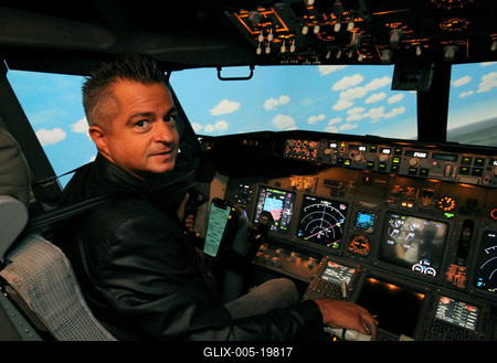 Pilótaoktatás sztárokkal-stock-foto