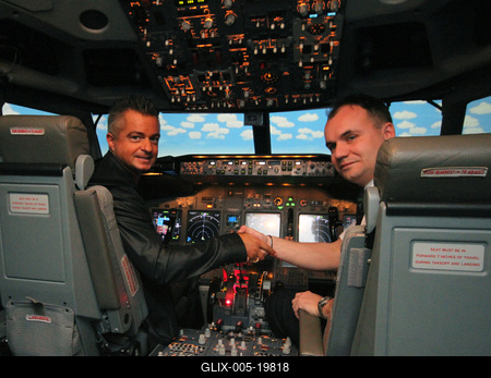 Pilótaoktatás sztárokkal-stock-foto