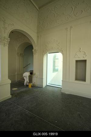 Építkezés a Rácz Fürdőnél-stock-foto