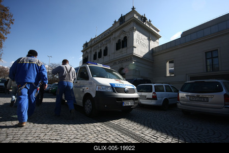 Építkezés a Rácz Fürdőnél-stock-foto
