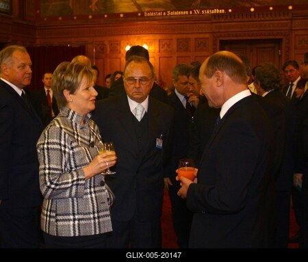 Hazánkba látogatott Traian Basescu román elnök-stock-foto