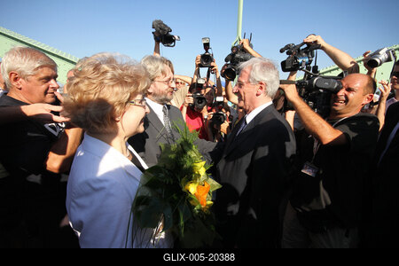 Sólyom László Révkomáromban-stock-foto