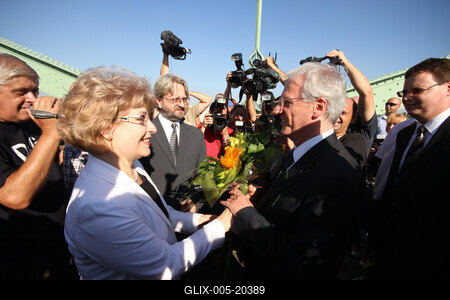 Sólyom László Révkomáromban-stock-foto