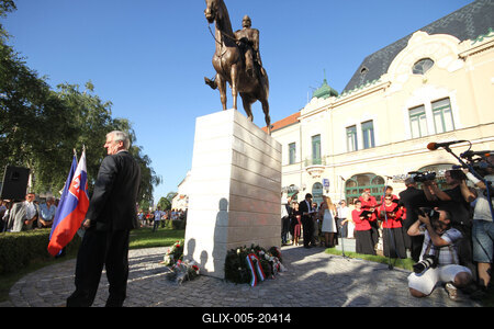 Sólyom László Révkomáromban-stock-foto