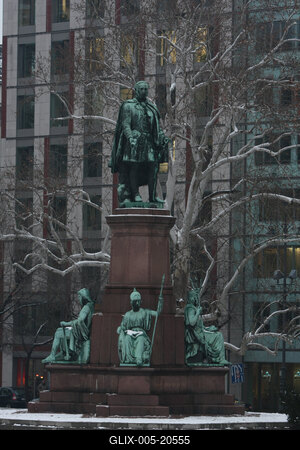 Széchenyi István szobra Budán-stock-foto