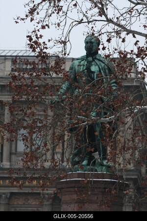 Széchenyi István szobra Budán-stock-foto