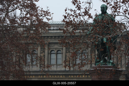 Széchenyi István szobra Budán-stock-foto