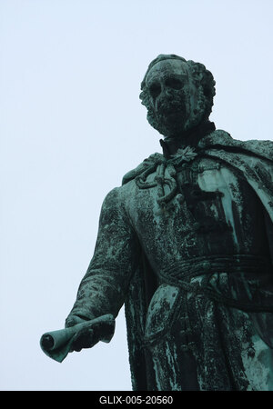 Széchenyi István szobra Budán-stock-foto