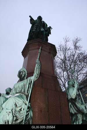 Széchenyi István szobra Budán-stock-foto