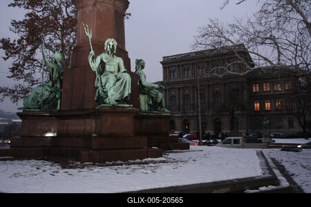 Széchenyi István szobra Budán-stock-foto