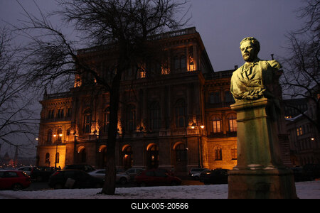 A Magyar Tudományos Akadémia (MTA) épülete-stock-foto