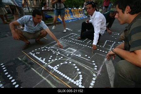 Tüntetés a Kínai Népköztársaság Nagykövetsége előtt-stock-foto