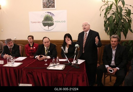 Torgyán-Kisgazda Koalíciós kampány-stock-foto