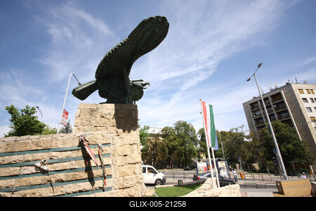 Turulszobor a XII. kerületben-stock-foto