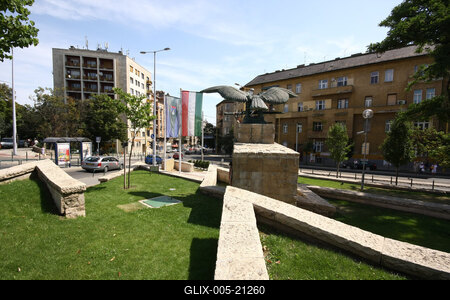Turulszobor a XII. kerületben-stock-foto