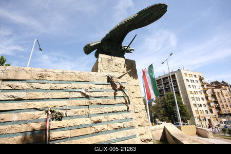Turulszobor a XII. kerületben-stock-foto
