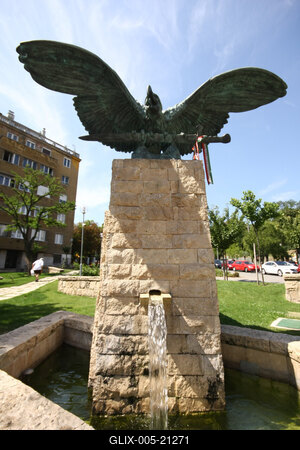 Turulszobor a XII. kerületben-stock-foto