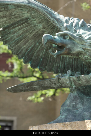 Turulszobor a XII. kerületben-stock-foto