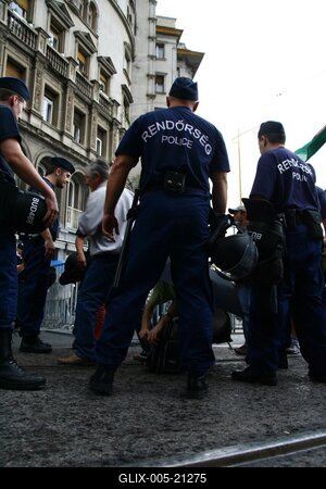 Erődemonstráció egy turulért-stock-foto