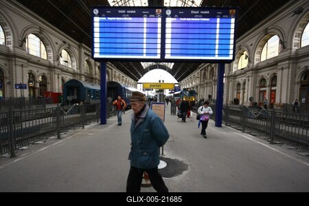 Vasutassztrájk Budapesten-stock-foto