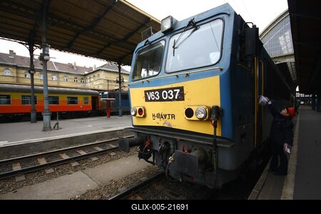 Vasutassztrájk Budapesten-stock-foto