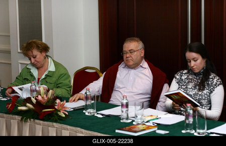 XXI. század könyvbemutató-stock-foto