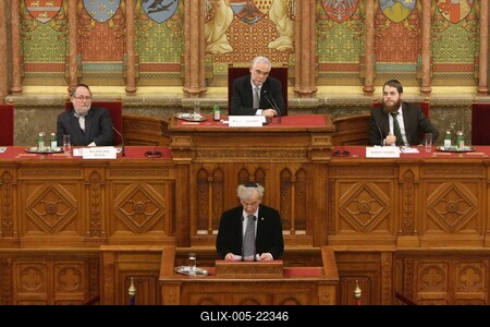 Magyar-zsidó együttélés. Együtt a Közös jövőért-stock-foto