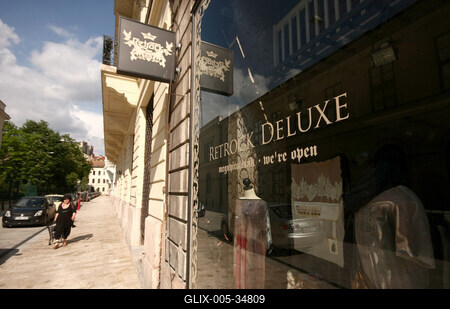 Retrock Deluxe üzlet-stock-foto