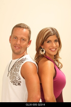 Béres Alexandra és Schobert Norbi-stock-foto