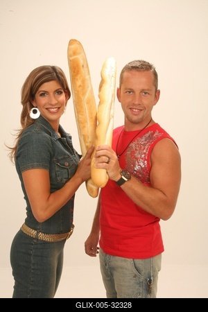 Béres Alexandra és Schobert Norbi-stock-foto