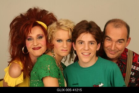 Egy rém rendes család Budapesten-stock-foto