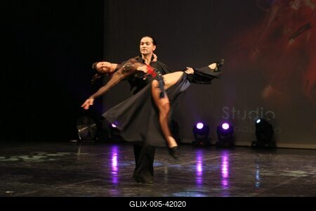 Budapest, 2008.01.21.
A Studio Vida támogatásával színpadra állt Magyarország legnagyobb salsa táncos produkciója a "Fuego de la SALSA - A SALSA tüze" 

A képen: Südi Iringó és Dudás Tibor-stock-foto