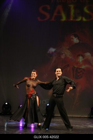 Budapest, 2008.01.21.
A Studio Vida támogatásával színpadra állt Magyarország legnagyobb salsa táncos produkciója a "Fuego de la SALSA - A SALSA tüze" 

A képen: Südi Iringó és Dudás Tibor-stock-foto