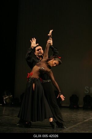 Budapest, 2008.01.21.
A Studio Vida támogatásával színpadra állt Magyarország legnagyobb salsa táncos produkciója a "Fuego de la SALSA - A SALSA tüze" 

A képen: Dudás Tibor és Südi Iringó-stock-foto