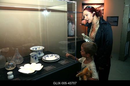 A Titanic-kiállítás "fedélzetén"-stock-foto