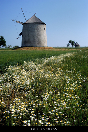 Tési Szélmalmok-stock-foto
