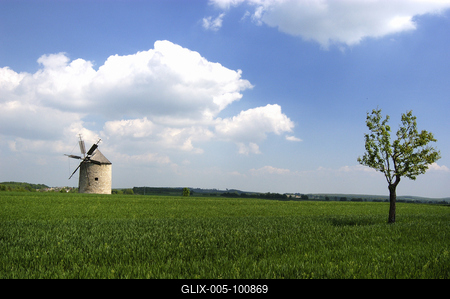 Tési Szélmalmok-stock-foto