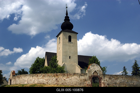 Vörösberény, Református Erőd Templom-stock-foto