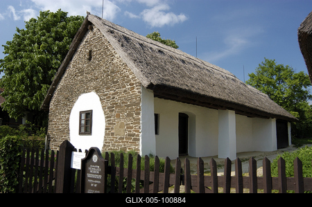 Tihany, Néprajzi Múzeum-stock-foto