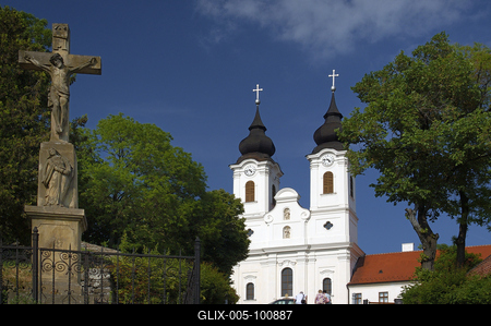 Tihanyi Bencés Apátság-stock-foto