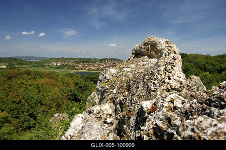 Tihanyi panoráma-stock-foto