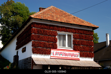 A Paprikaház Tihanyban-stock-foto