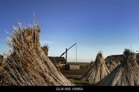 Gémeskút a Hortobágyon-stock-foto
