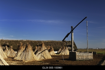 Gémeskút a Hortobágyon-stock-foto