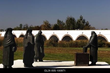 Kilenclyukú híd a Hortobágyon-stock-foto