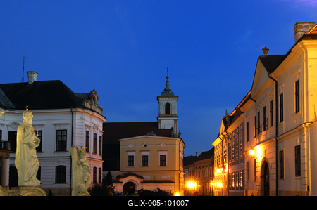 A veszprémi várnegyed-stock-foto