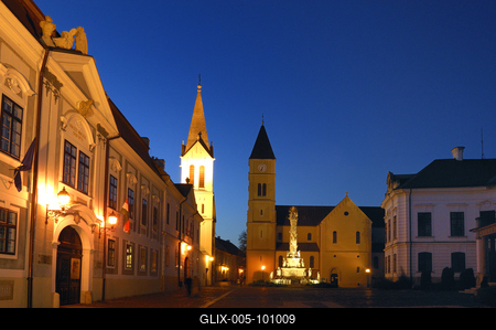 A veszprémi várnegyed-stock-foto