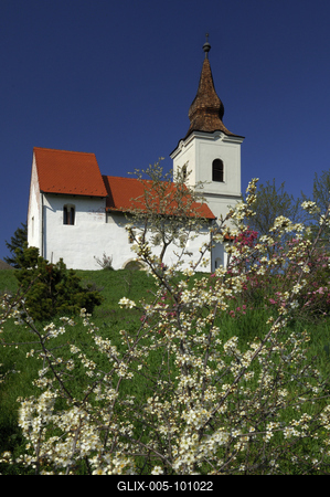 Zánka, Református templom-stock-foto