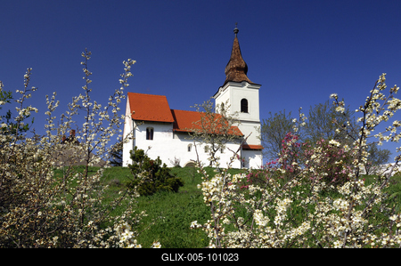 Zánka, Református templom-stock-foto