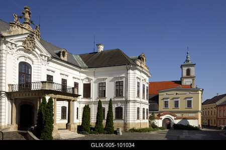 Veszprém, Érseki palota-stock-foto